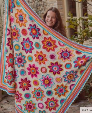 Kit CAL Flowers Forever MERINO CLASSIC: Manta de Flores a Crochet