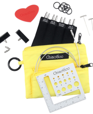 set agujas circulares chiaogoo 8cms. 5,5-8mm amarillo