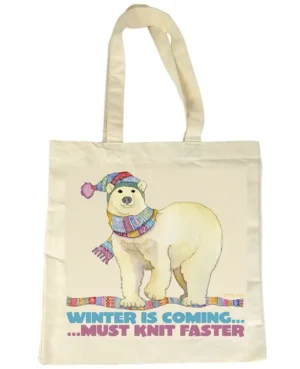tote bag de lona oso con bufanda emma ball