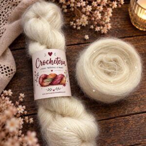 mohair con lentejuela Crochetería